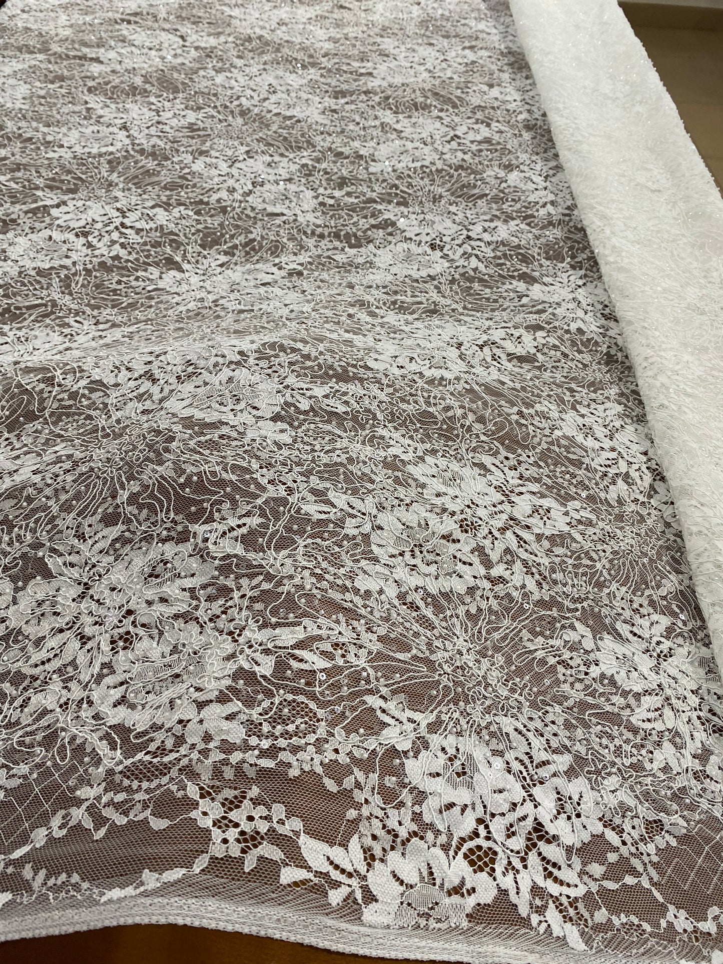 Beaded Chantily Lace