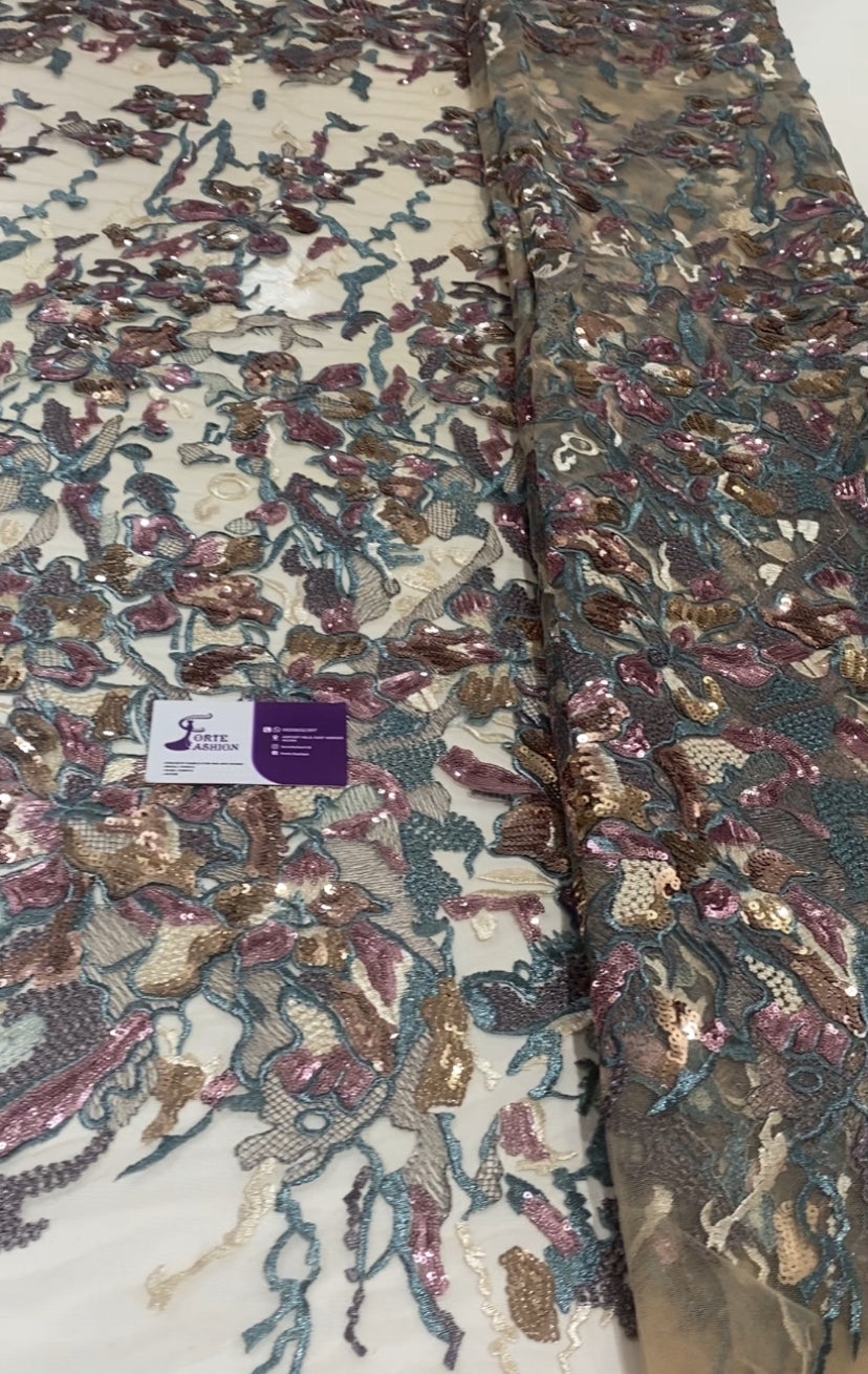 Embroidery Lace with Sequins