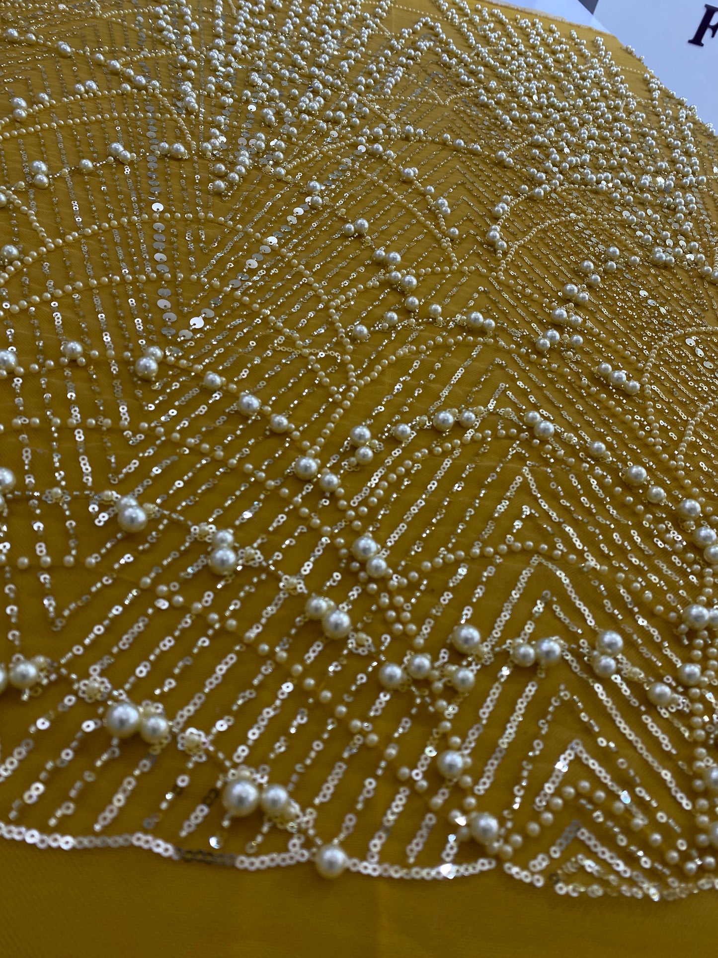 Beaded Lace with Bold Pearls