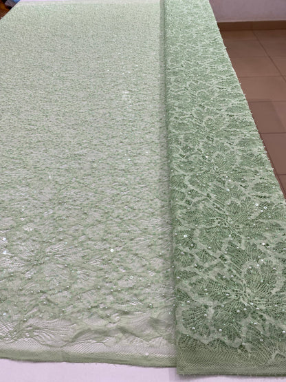 Beaded Chantily Lace