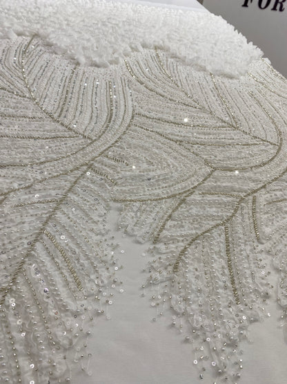 Beaded Lace with Ruffles