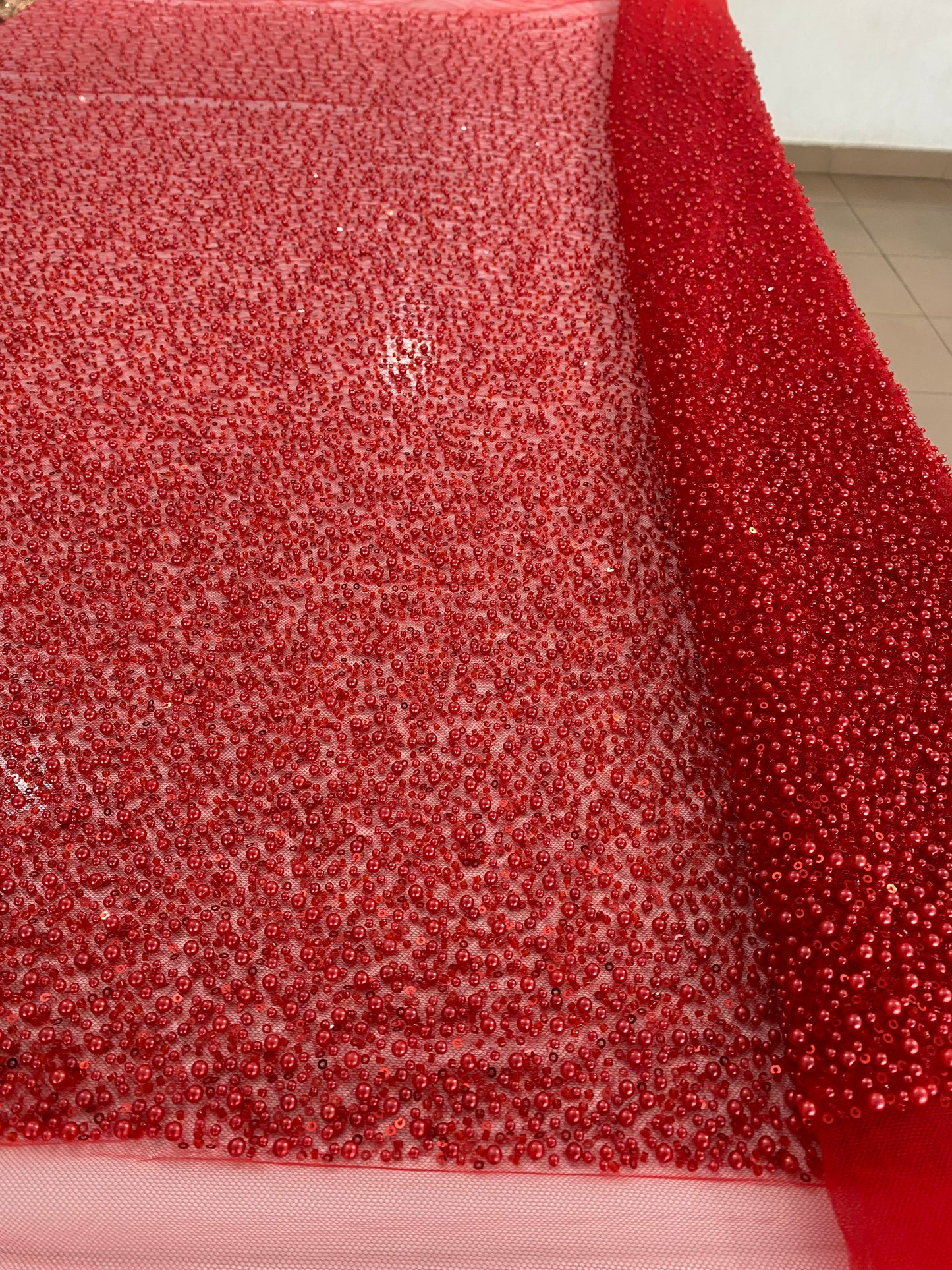 Beaded Lace with pearls