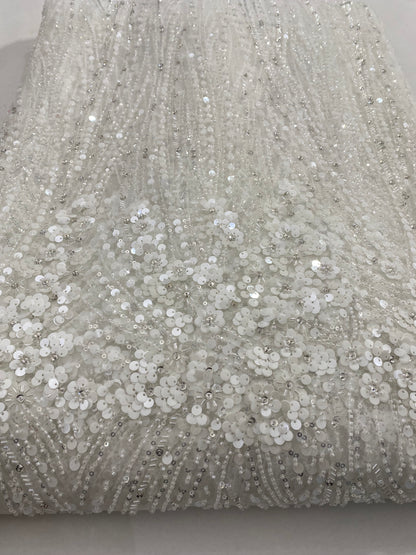 Beaded Lace with Sequins