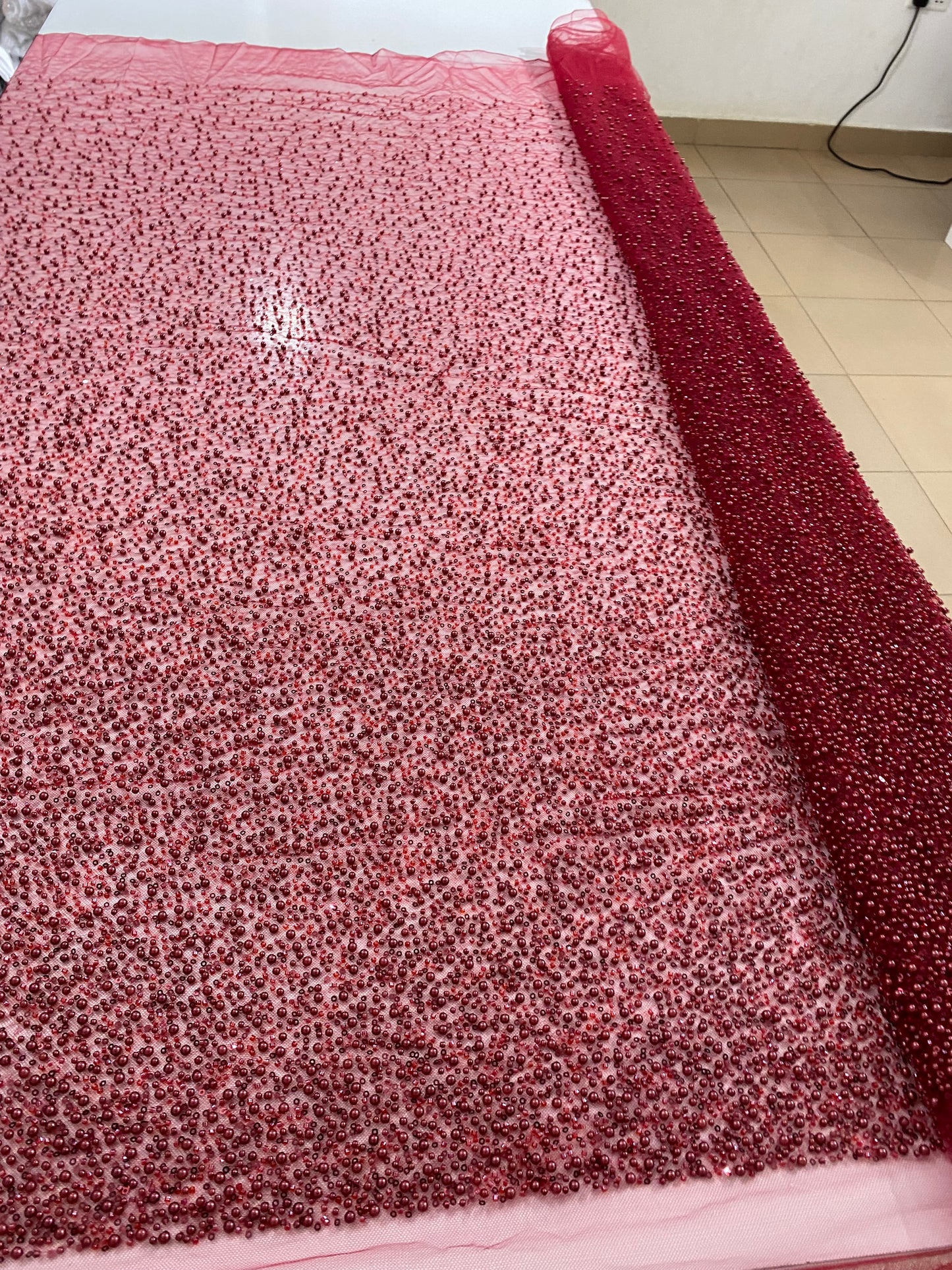 Beaded Lace with pearls