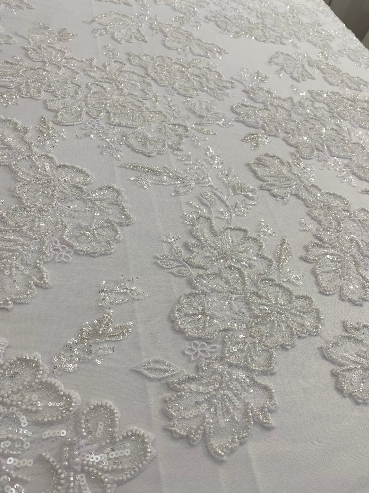 Beaded Lace with Chantily Pattern