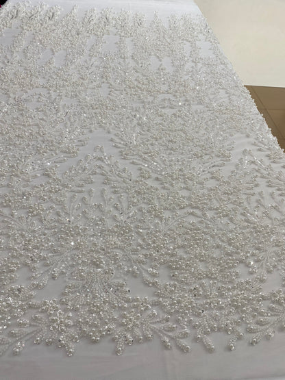 Beaded Lace with Pearls