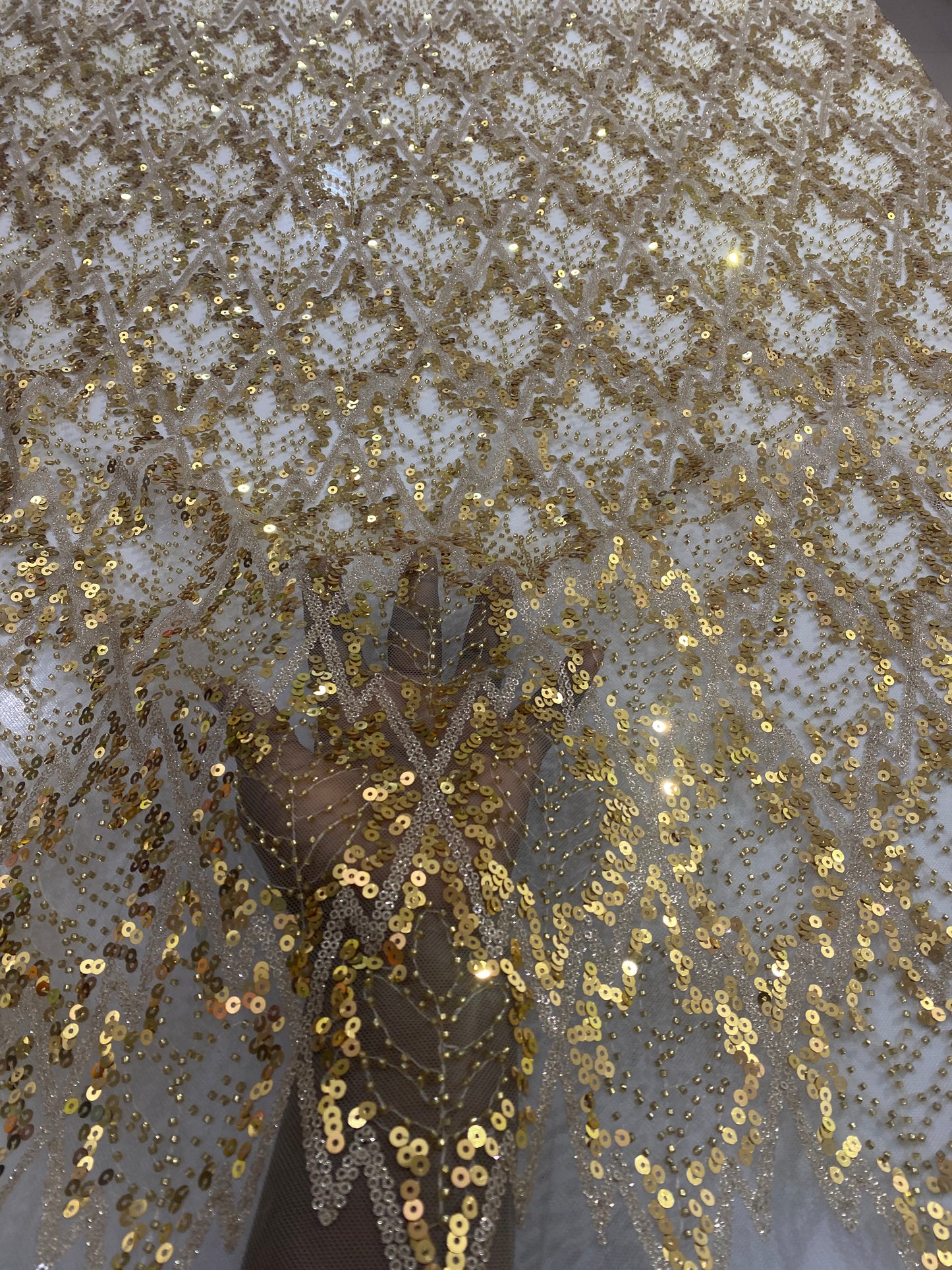 Beaded Lace with sequins