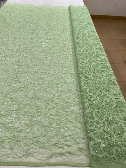 Beaded Chantily Lace