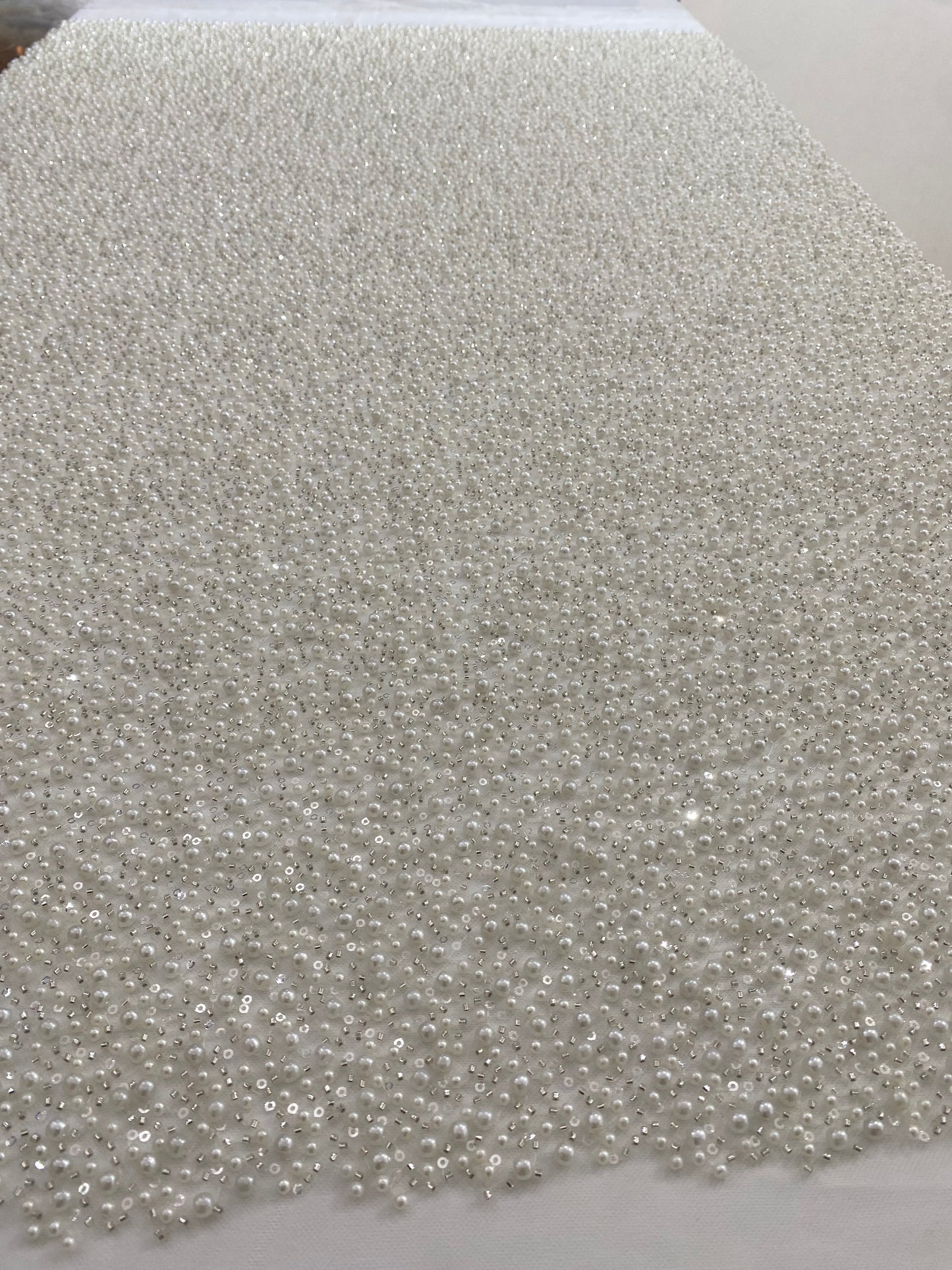 Beaded Lace with Bold Pearls