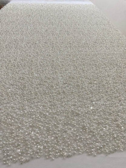 Beaded Lace with Bold Pearls