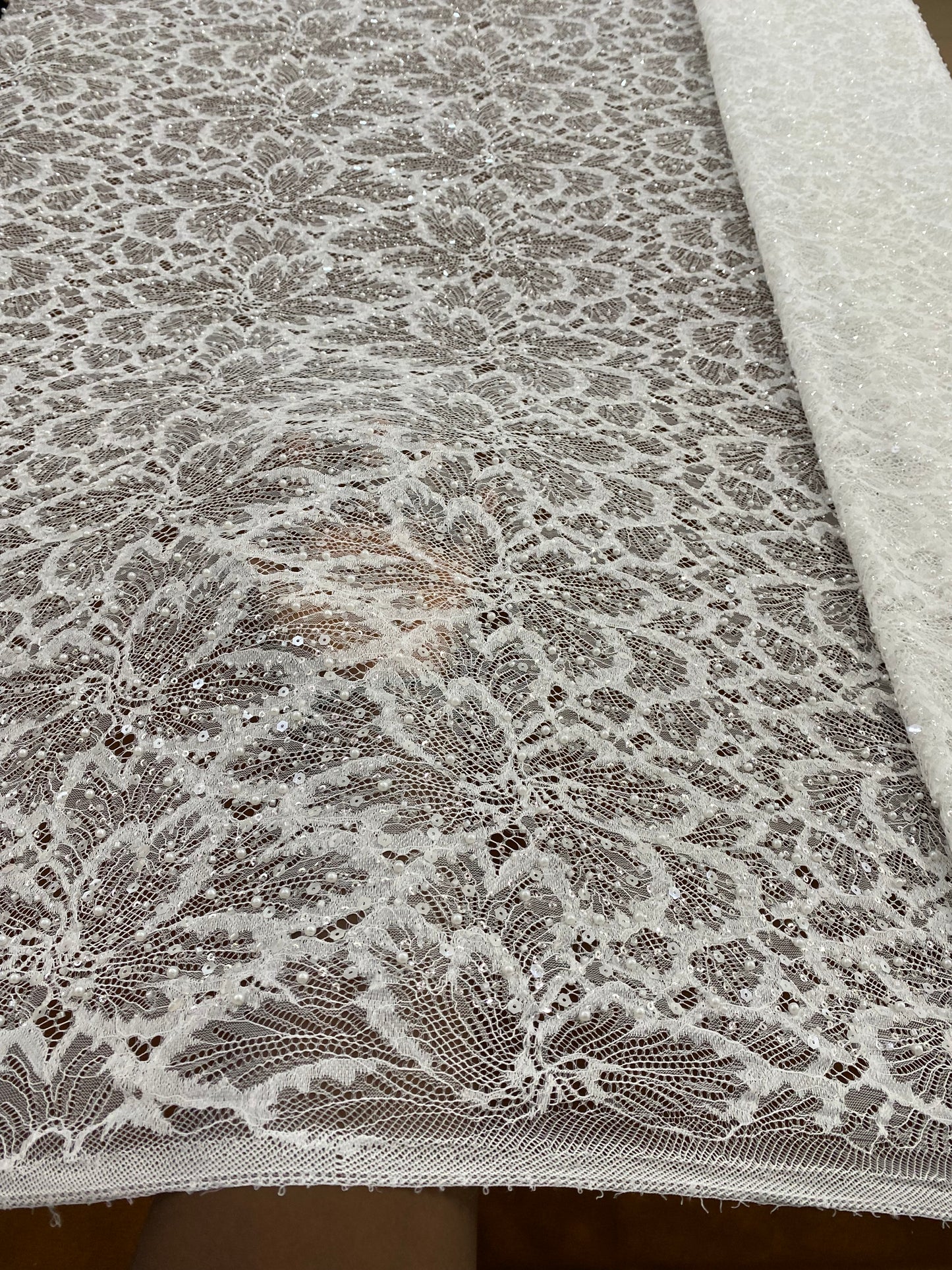 Beaded Chantily Lace