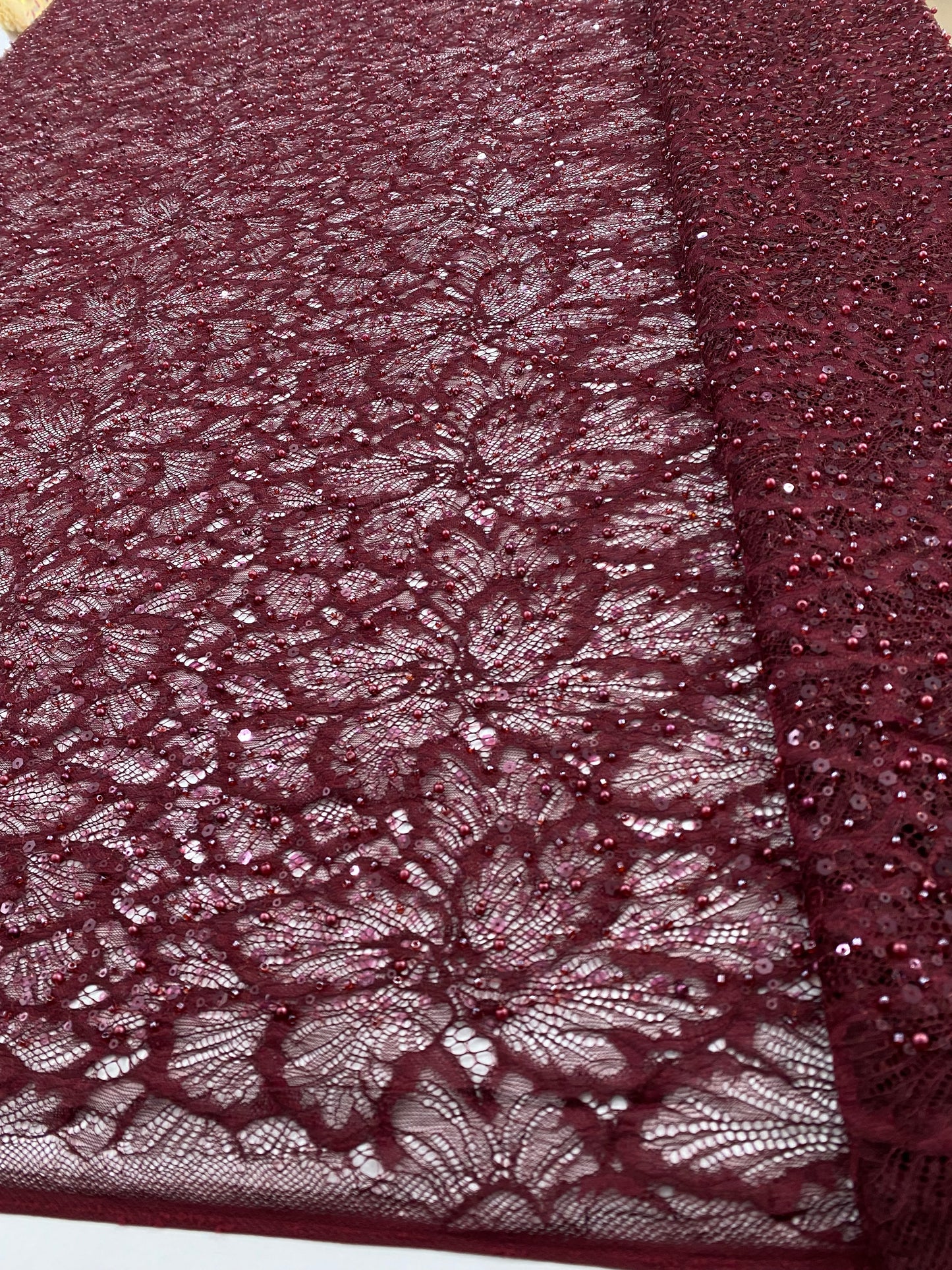 Beaded Chantily Lace