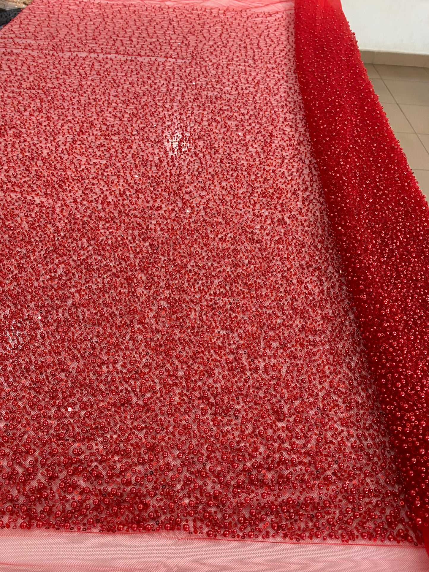 Beaded Lace with pearls