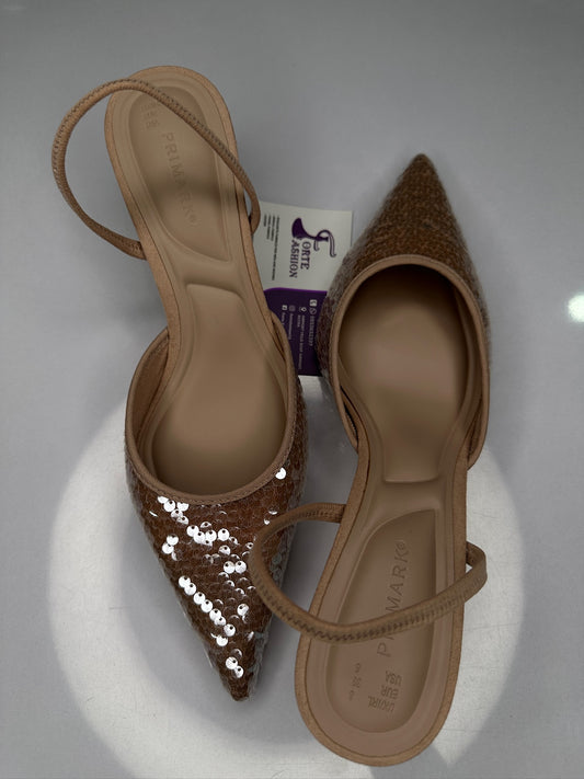 Slingback Sequins Detail Heels