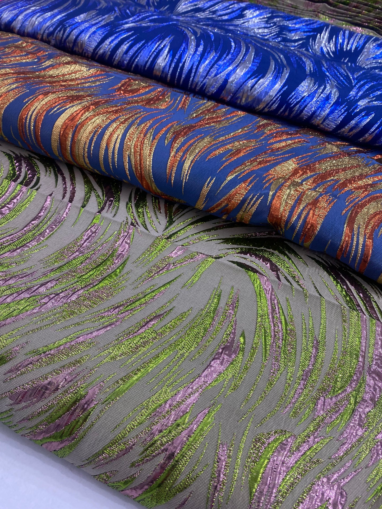 Pleated And Plain Brocade