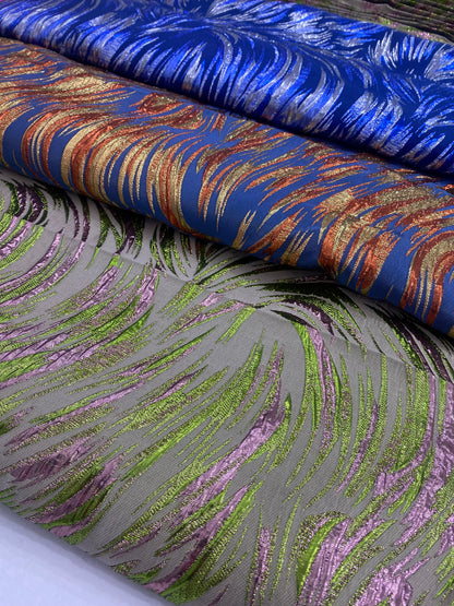 Pleated And Plain Brocade