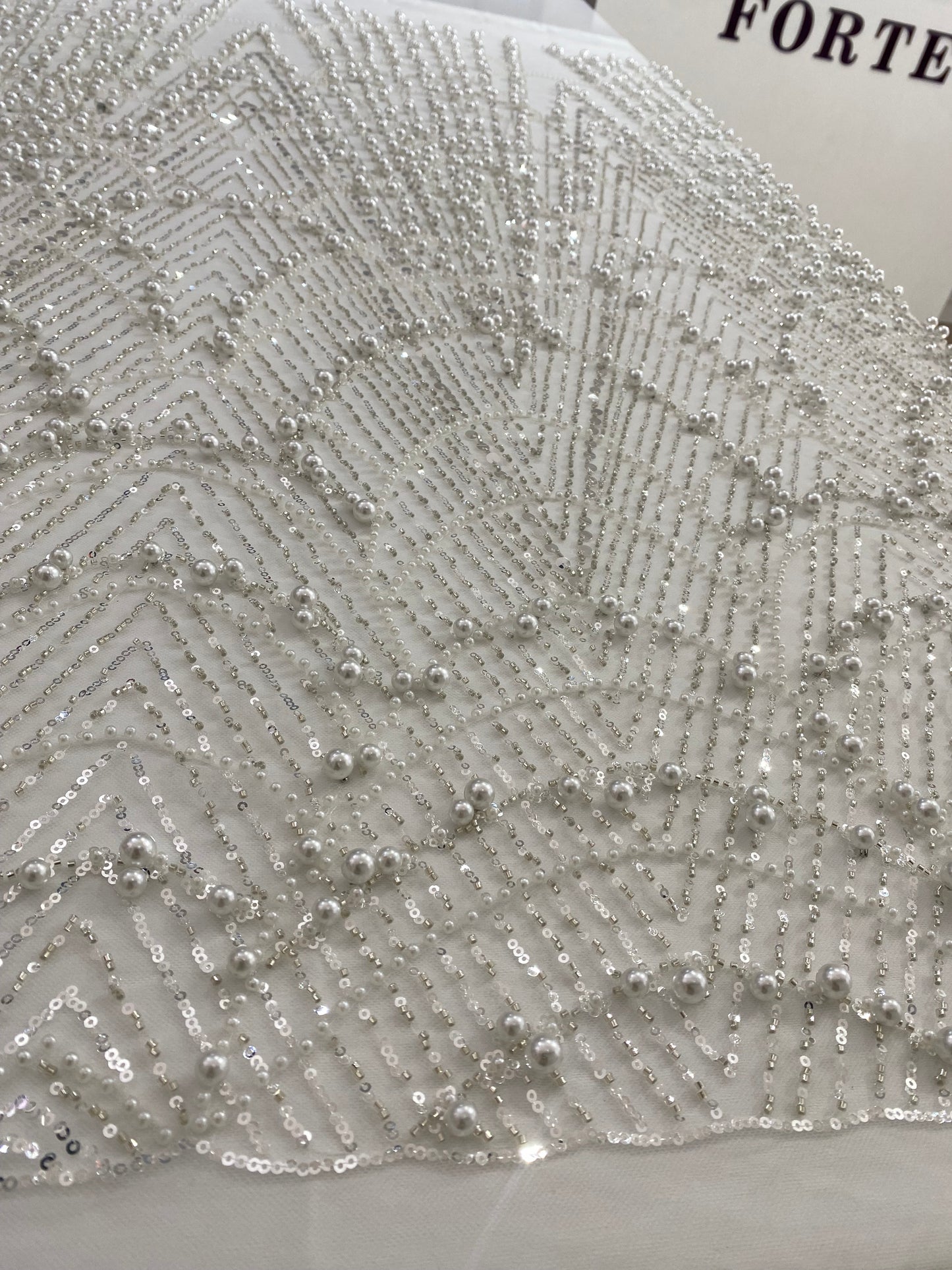 Beaded Lace with Bold Pearls