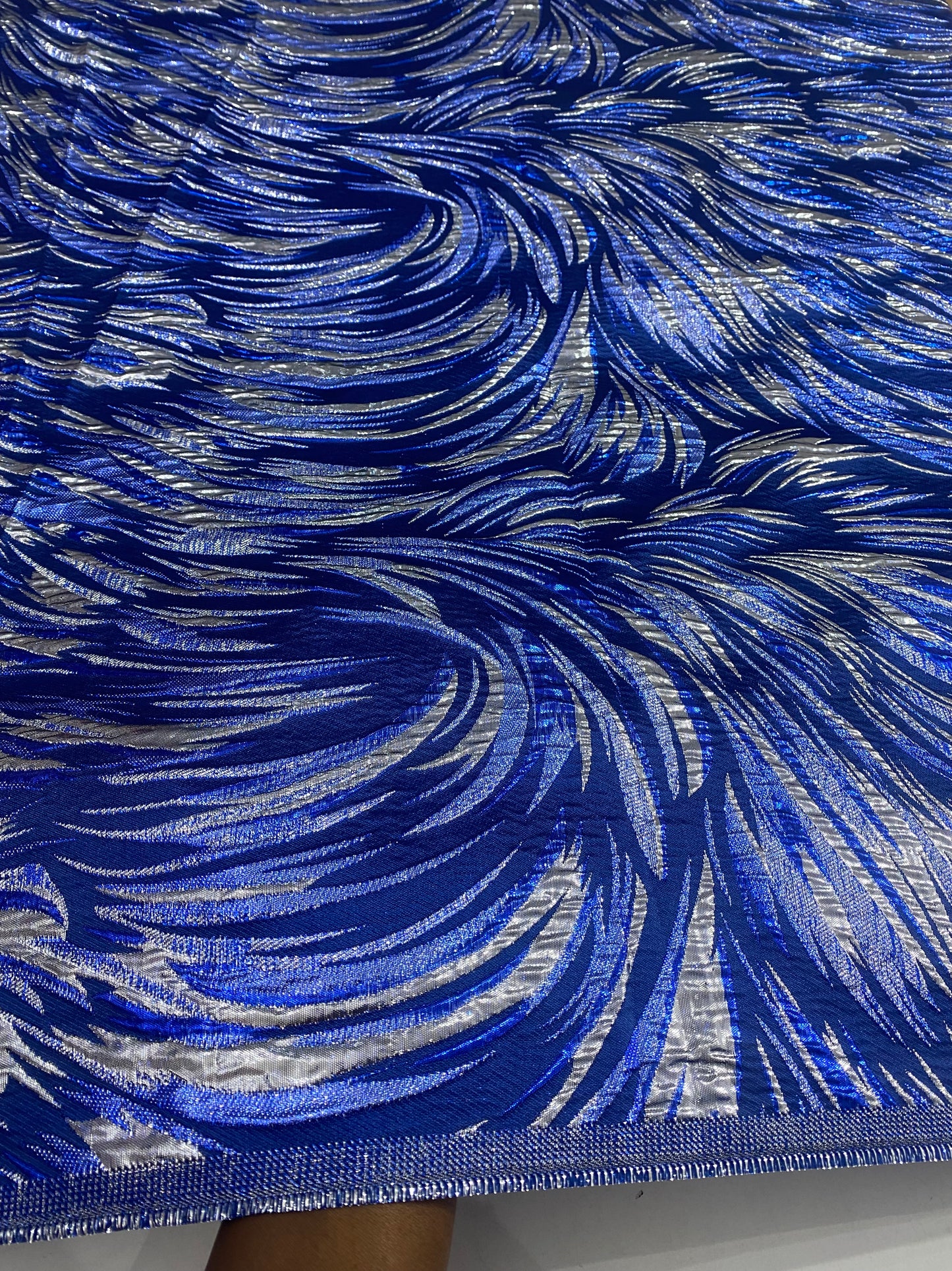 Pleated And Plain Brocade