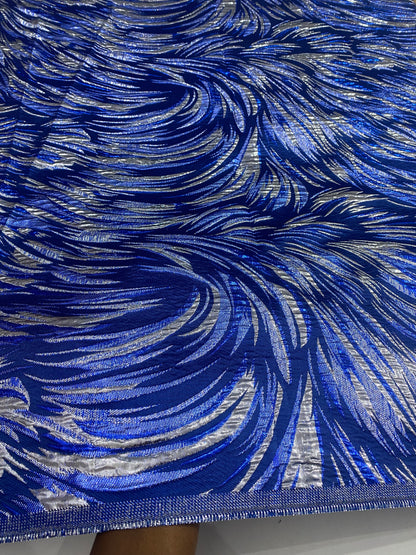 Pleated And Plain Brocade