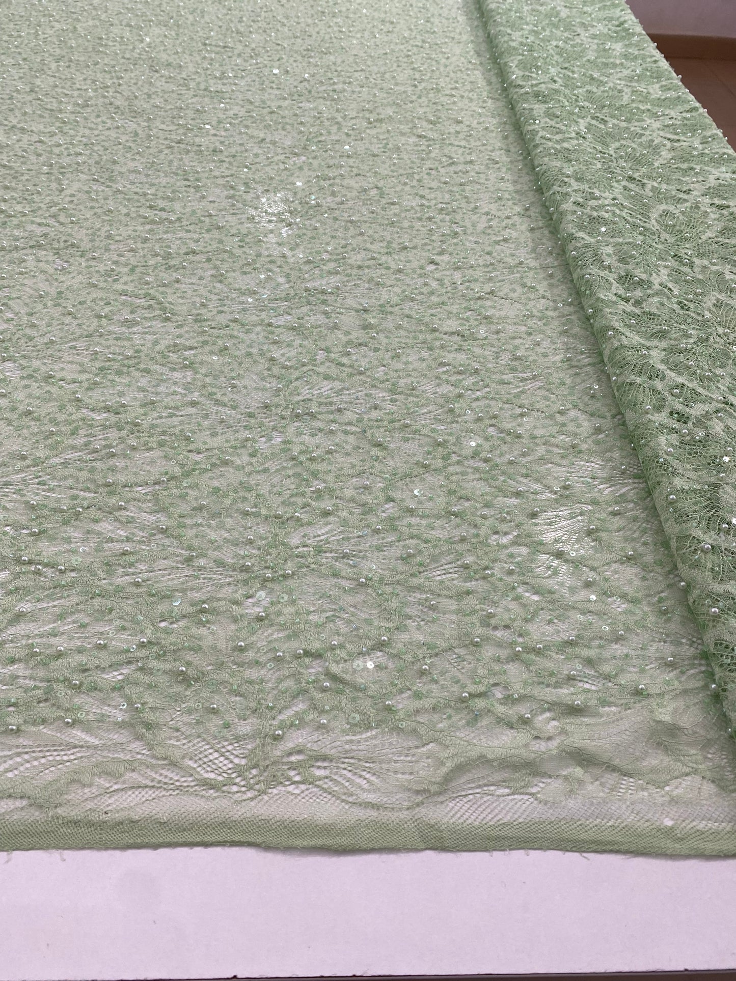 Beaded Chantily Lace