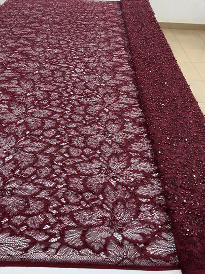 Beaded Chantily Lace