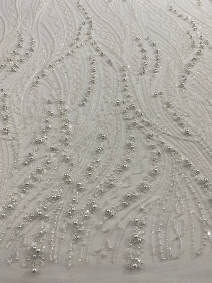 Beaded Lace with pearls