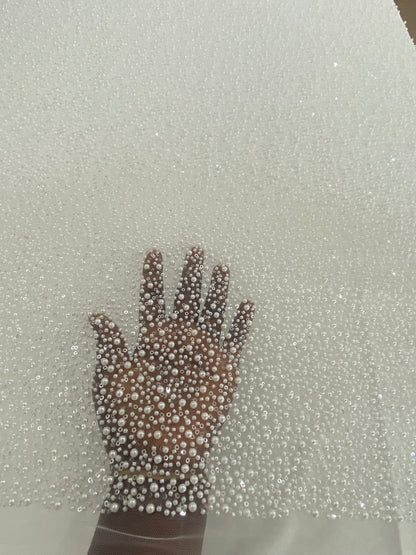 Beaded Lace with pearls