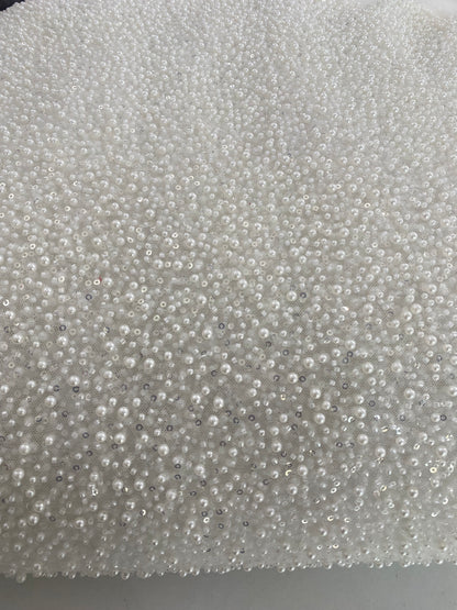 Beaded Lace with pearls