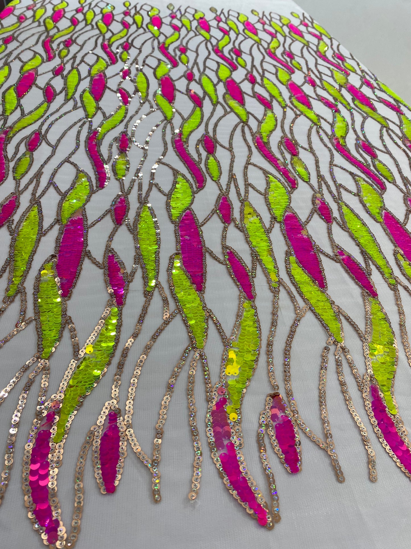 Multicolored Sequins Fabric