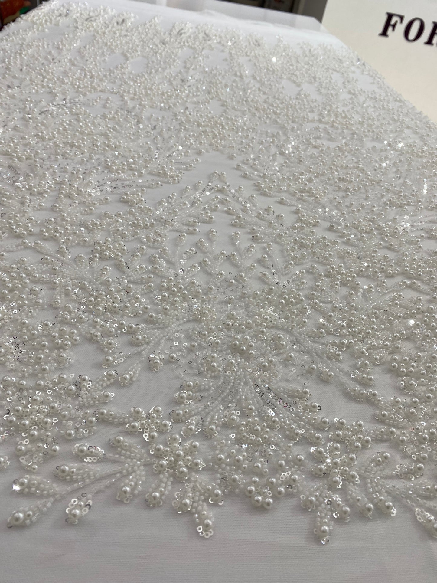 Beaded Lace with Pearls