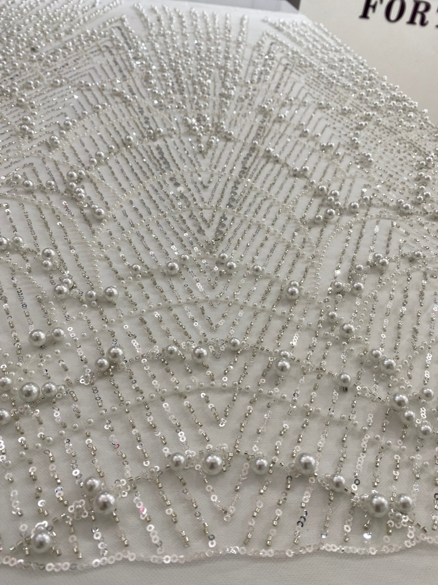 Beaded Lace with Bold Pearls