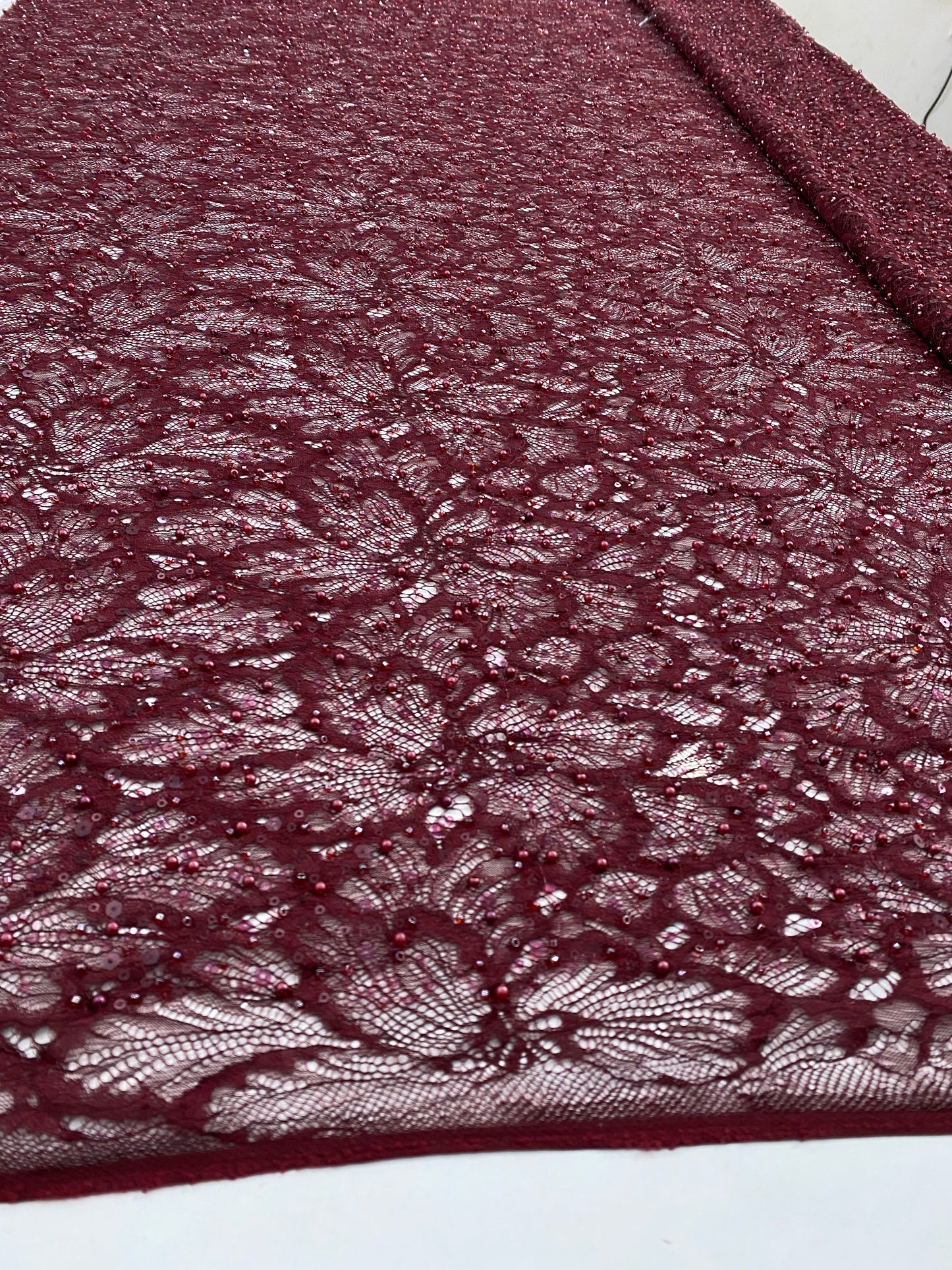 Beaded Chantily Lace