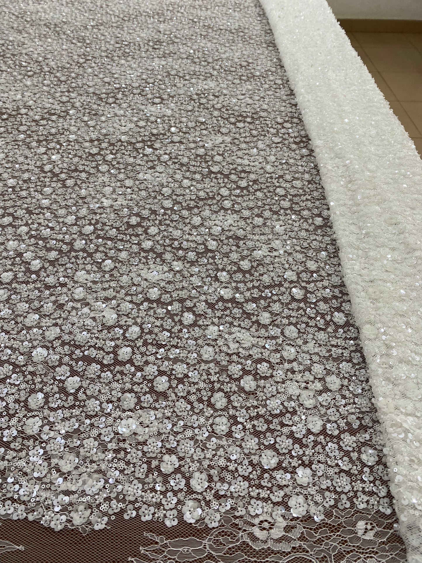 Beaded Chantily Lace