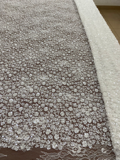 Beaded Chantily Lace