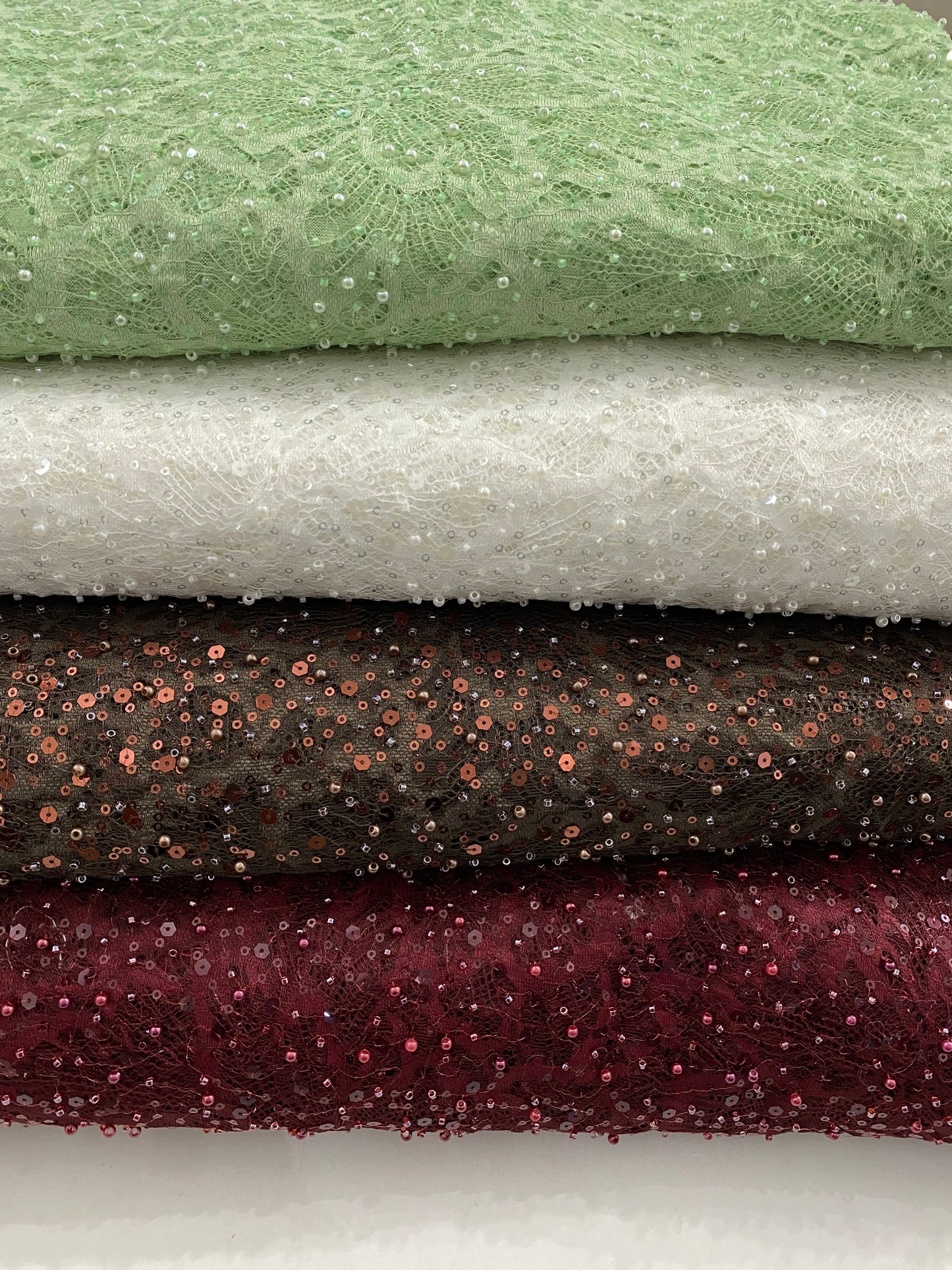 Beaded Chantily Lace