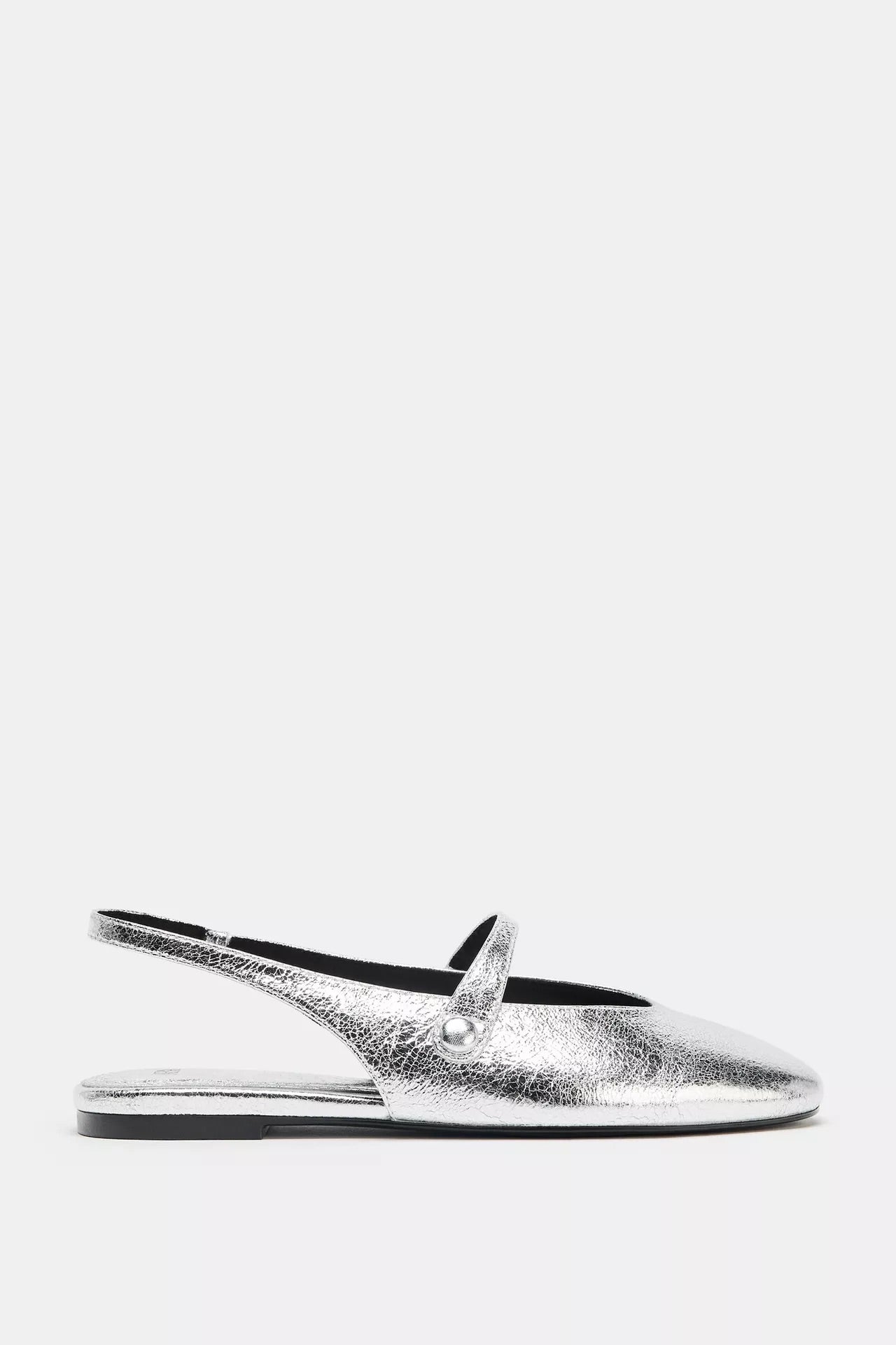 METALLIC SILVER BALLERINAS