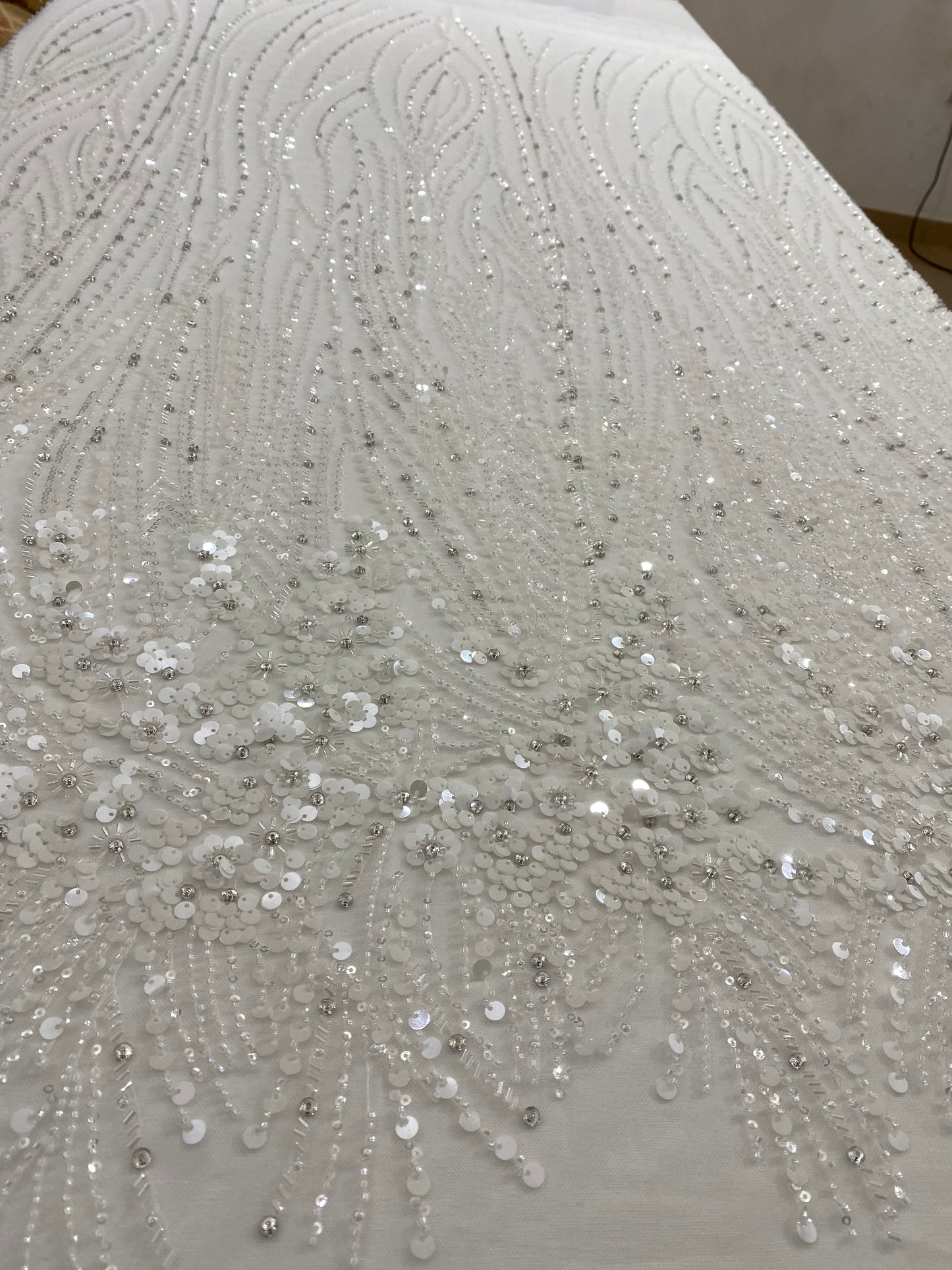 Beaded Lace with Sequins