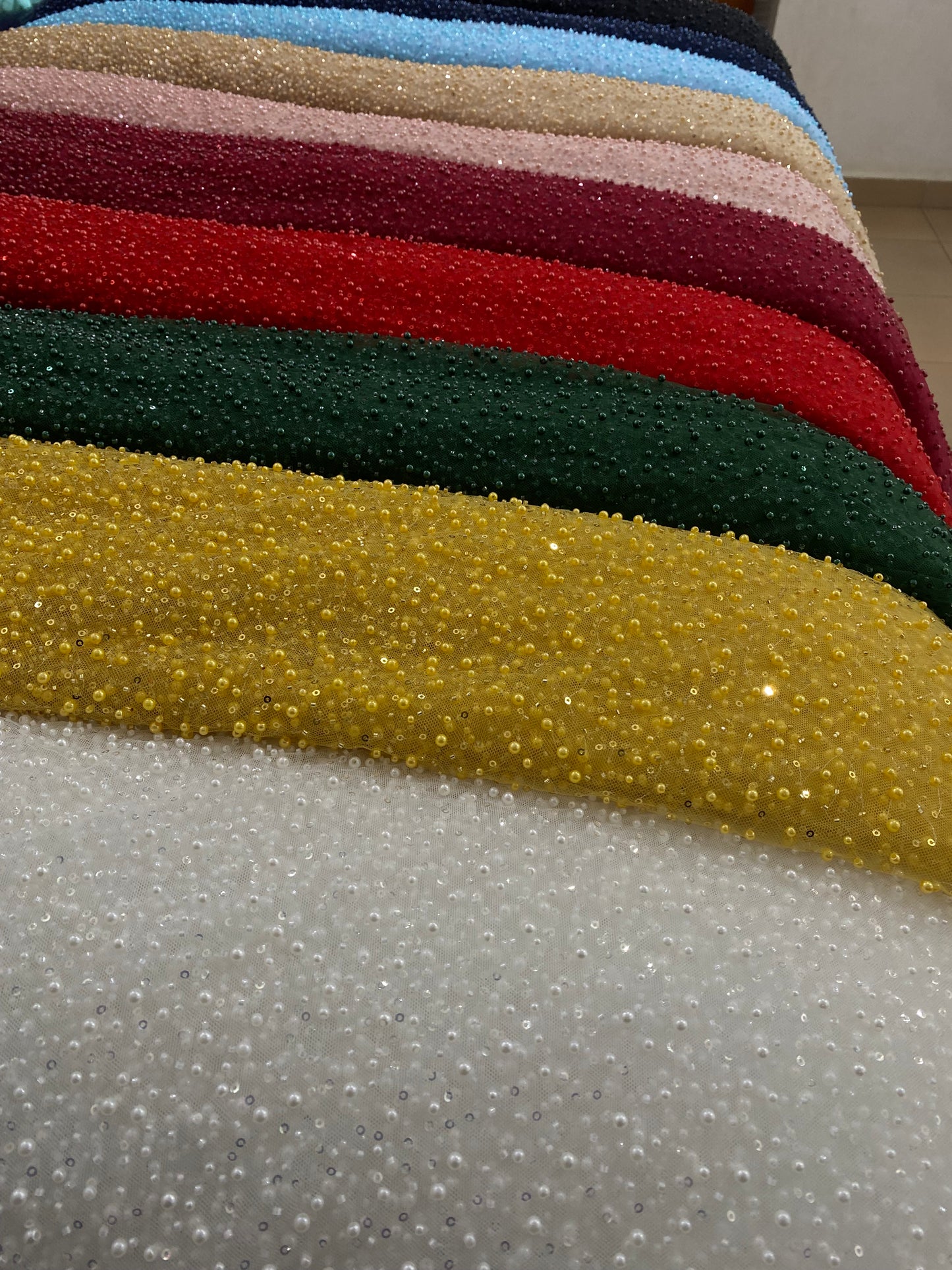 Beaded Lace with pearls