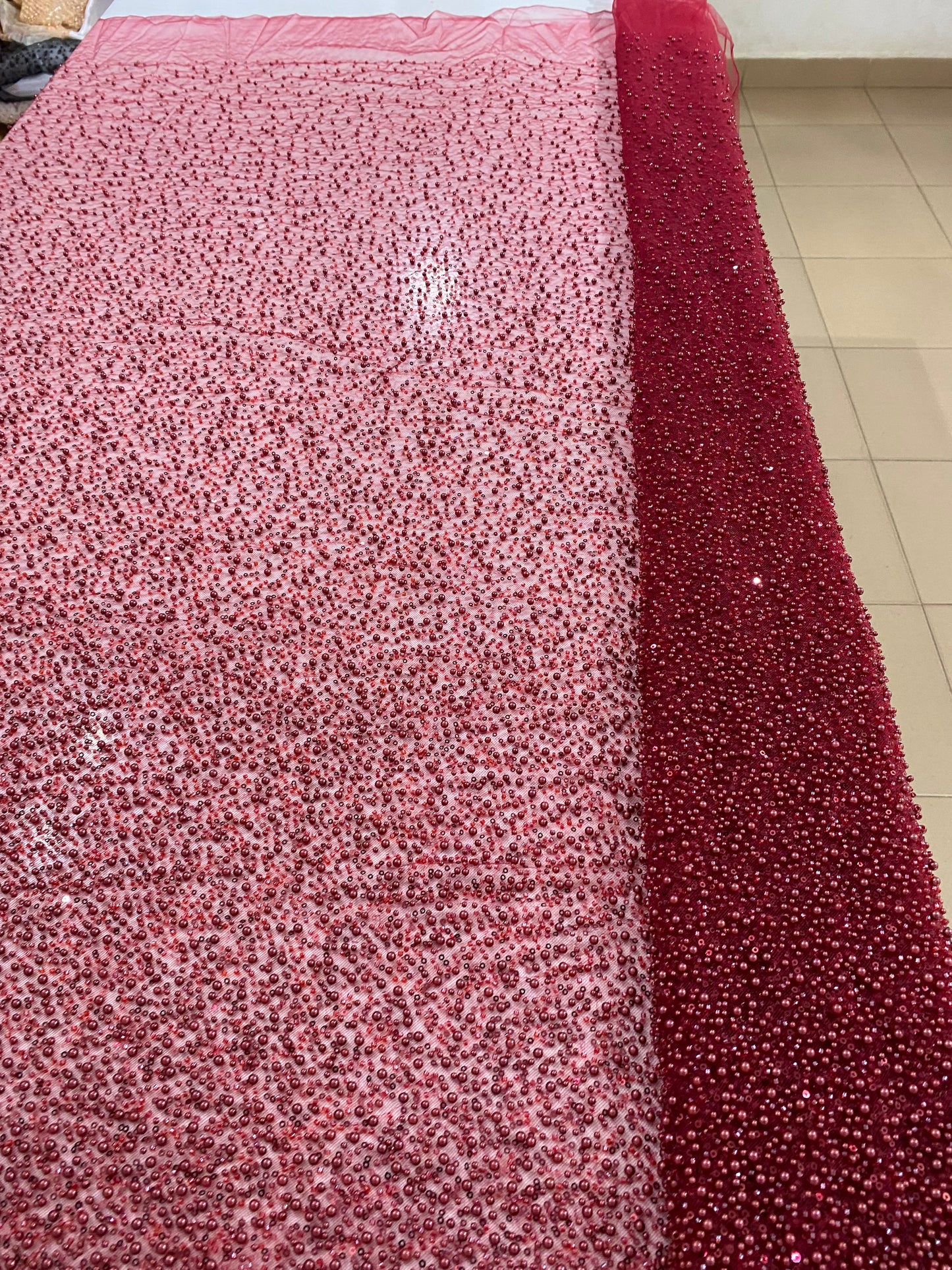 Beaded Lace with pearls