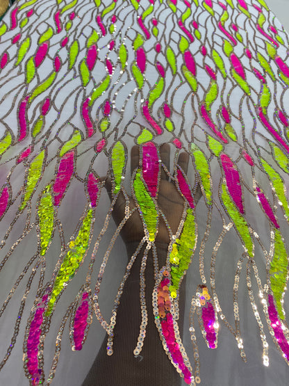 Multicolored Sequins Fabric