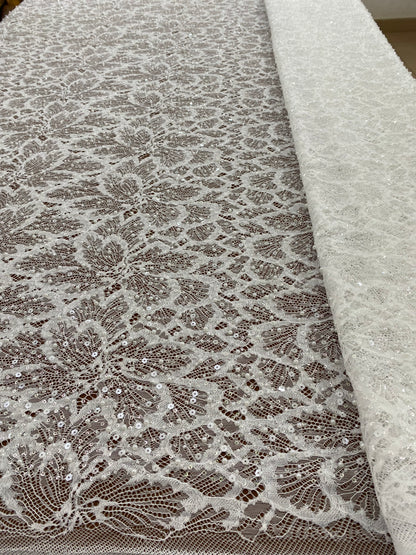 Beaded Chantily Lace