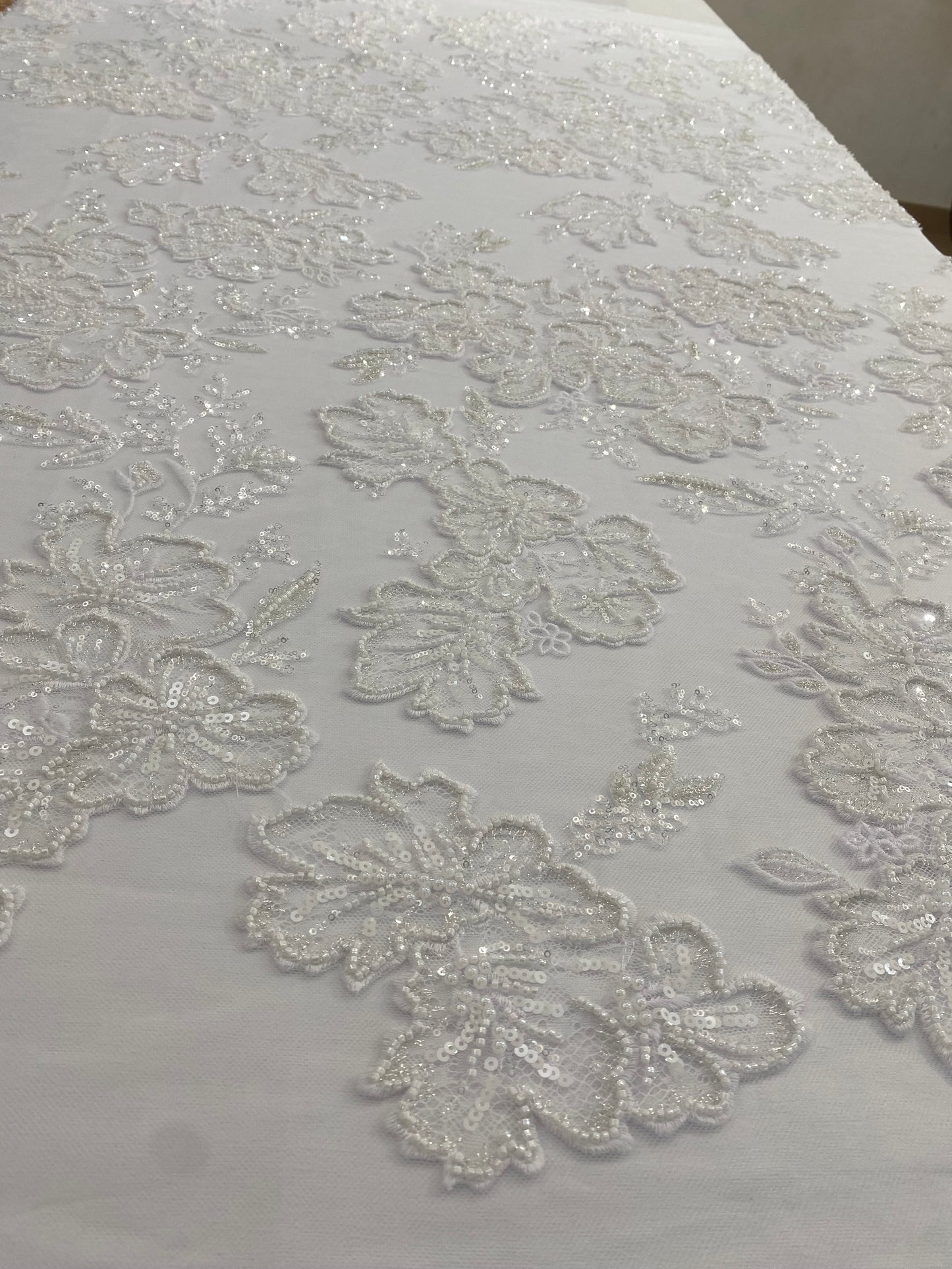 Beaded Lace with Chantily Pattern