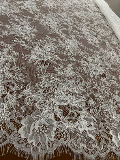 Beaded Chantily Lace
