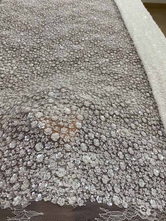 Beaded Chantily Lace