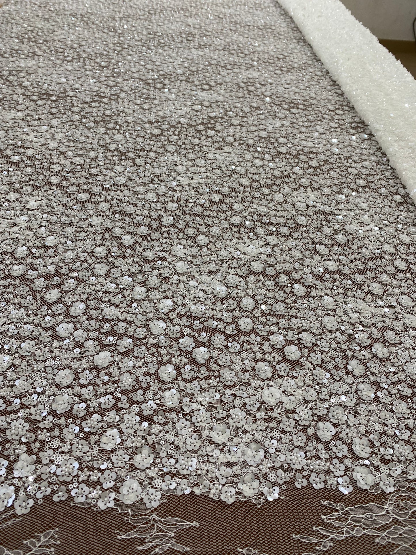 Beaded Chantily Lace