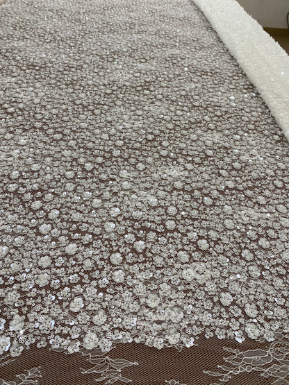 Beaded Chantily Lace