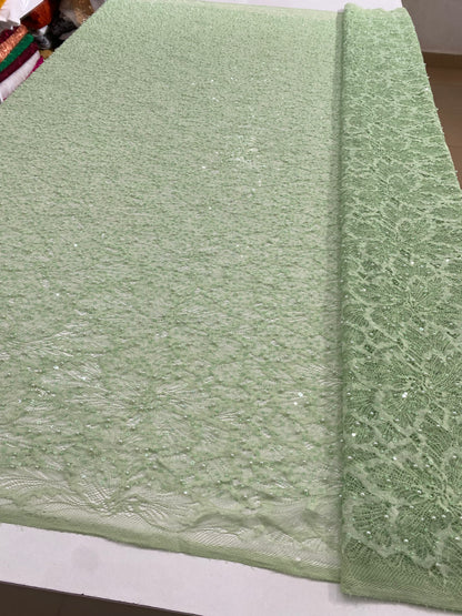 Beaded Chantily Lace