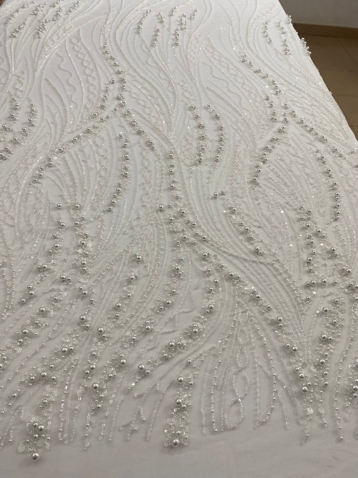 Beaded Lace with pearls