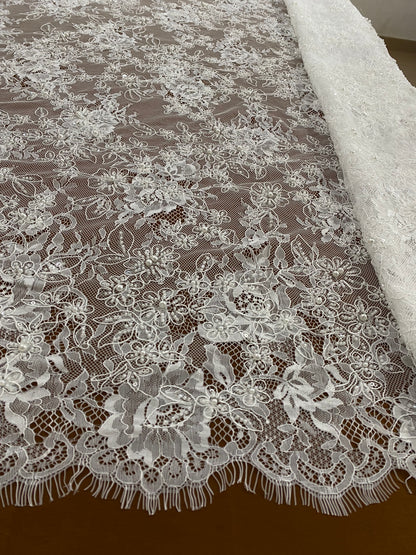Beaded Chantily Lace