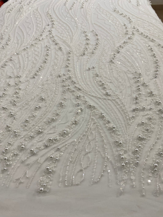 Beaded Lace with pearls